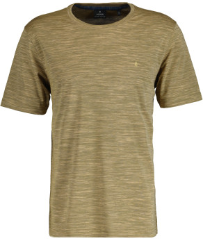 Softknit-T-Shirt mit Rundhals und Flamm-Optik