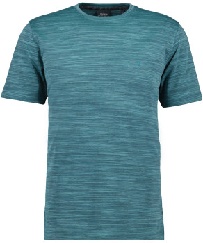 Softknit-T-Shirt with round neck and flame optic