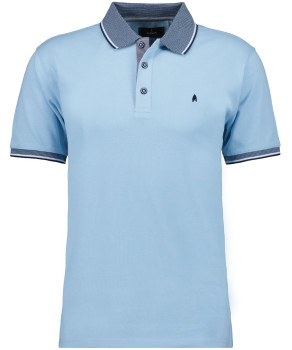 Polo with striped collar