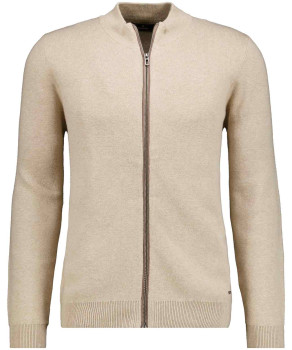 Cardigan mit Stehkragen, Baumwolle/Kaschmir