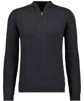 Stehkragen-Pullover, Baumwolle/Kaschmir