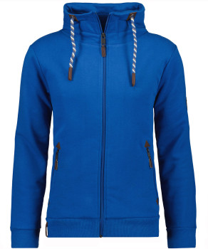 Sweat jacket with stand up collar