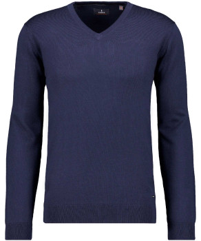 Knitted sweater merino wool, V-neck