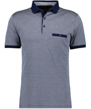 Polo tricolor, mercerised cotton