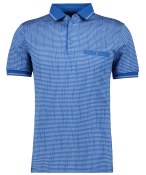 Mercerized Poloshirt with Stripes