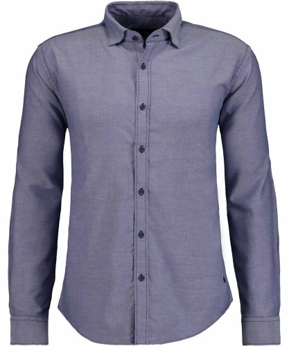 Shirt with concealed button-down 