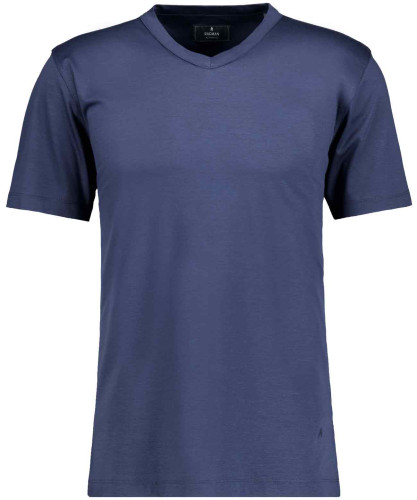 Mercerisiertes T-Shirt mit V-Ausschnitt 