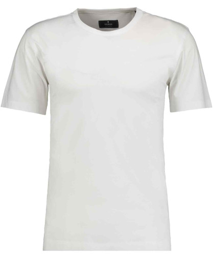 Mercirisiertes T-Shirt mit Rundhals Weiss-006