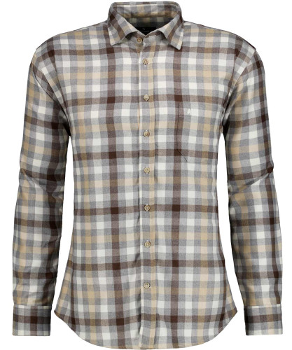 Karohemd mit verdecktem Button-down-Kragen Blau