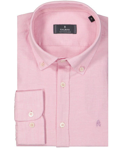 Shirt with B.D.-collar, cotton-linen 