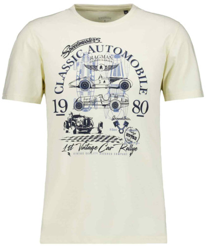 T-Shirt mit Frontprint Ecru-254