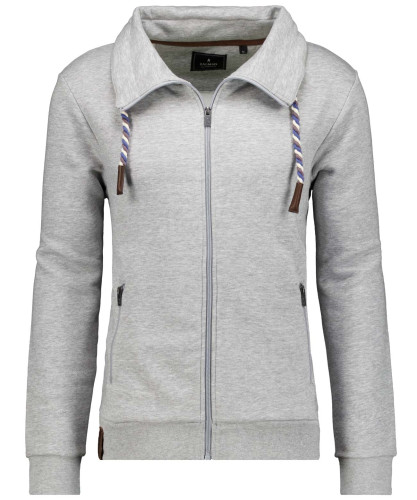 Sweat jacket with stand up collar 