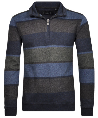 Mock neck sweater with stripes 