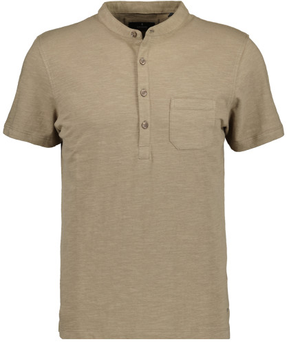 Serafino-Shirt Baumwolle-Leinen 