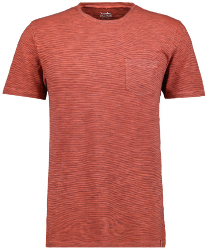 T-Shirt with stripes and chest pocket 