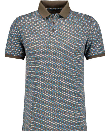 Piqué poloshirt "Performance" with alloverprint 
