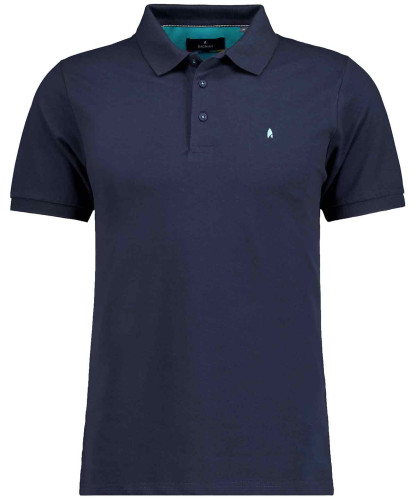 Piqué poloshirt solid Denim