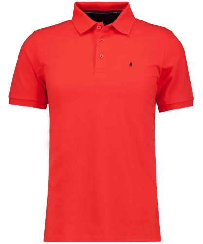 Piqué-Poloshirt uni Mittelblau-726