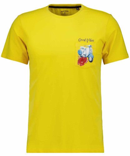 T-Shirt with print on chest pocket Golden