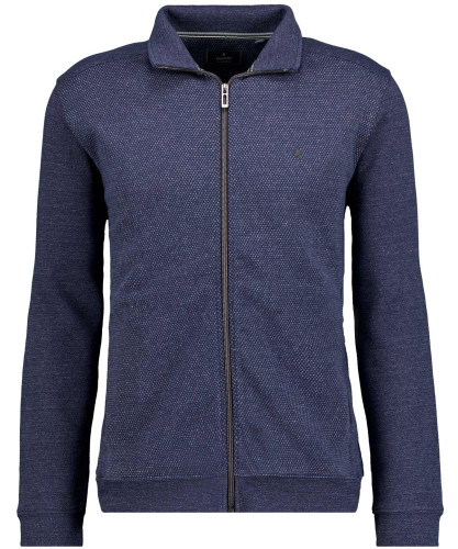 Sweat jacket with stand up collar Black-009