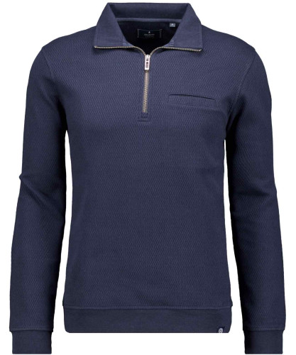 Sweatshirt with troyer collar Sand