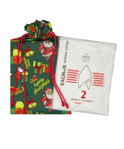 X-Mas RAGMAN Doppelpack - 2 T-Shirts mit Rundhals 