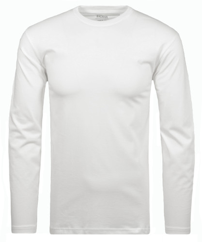 Langarm-Shirt Rundhals Weiss-006