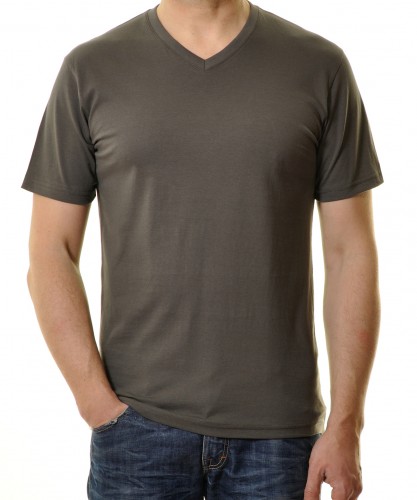 T-Shirt V-neck single-pack Graphite-028