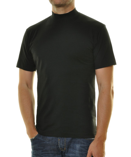 T-Shirt with mock neck 