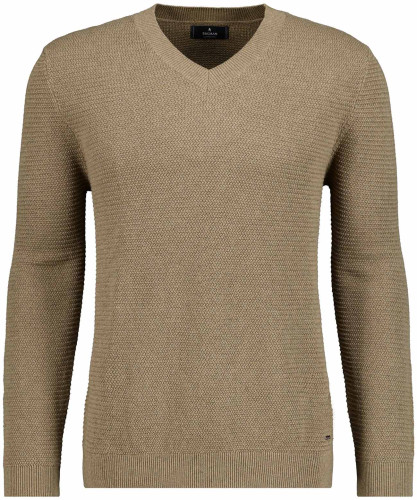 Strickpullover V-Ausschnitt mit Struktur 