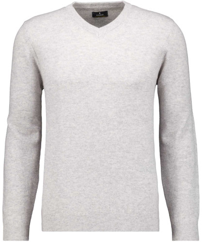 Knitted sweater V-neck Grey-011