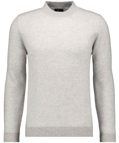 Knitted sweater bicolour, with stand up collar Grey-011