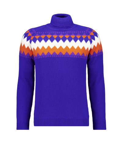 Strickpullover mit Rollkragen, Jacquard 