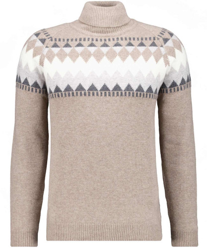 TALL: Strickpullover mit Rollkragen, Jacquard 