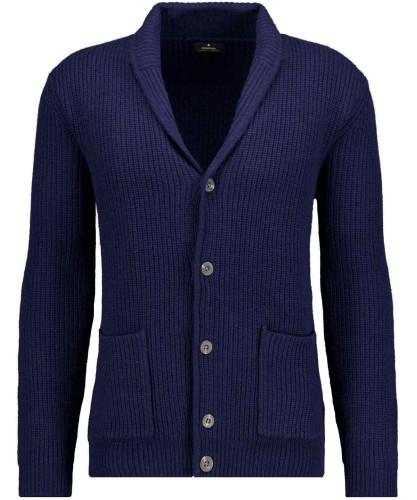 Strickjacke mit Schalkragen Marine-070