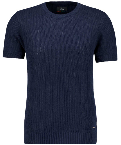 Strickpullover Rundhals, kurzarm Marine-070