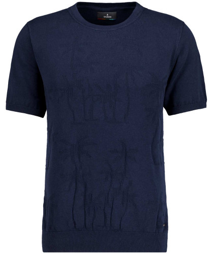 Strickpullover mit Palmen-Motiv, kurzarm 