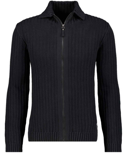 Strickjacke im Rippenstrick  