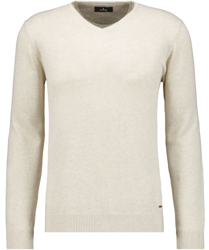 Strickpullover V-Neck Ecru-008