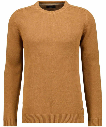 Strickpullover Rundhals Kastanie-089