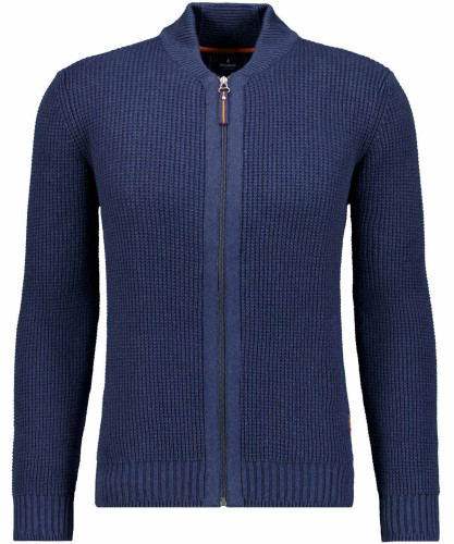 Knitted sweater with baseball collar Dark