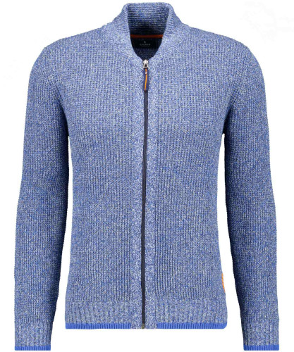 Knitted jacket with baseball collar 