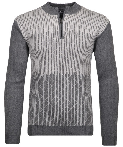 Sweater with Mockneck an zip 