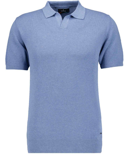 Knitted sweater short sleeve, resort collar 