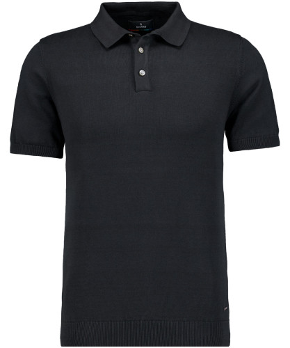 Knitted sweater short sleeve, polo collar 