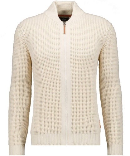 Strickjacke mit Baseballkragen  Ecru-003