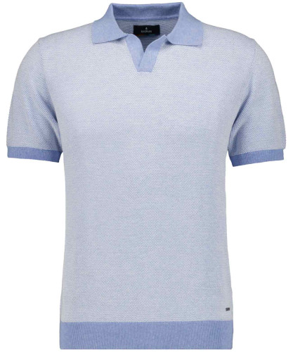 Knitted pullover with resort collar, short sleeve Light