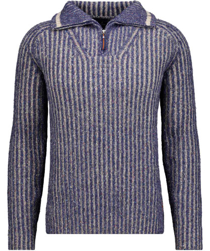 Strickpullover mit Troyer-Kragen 