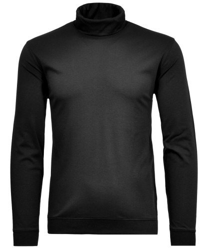 LONG & TALL Rollkragen-Shirt mit Bund Schwarz-009