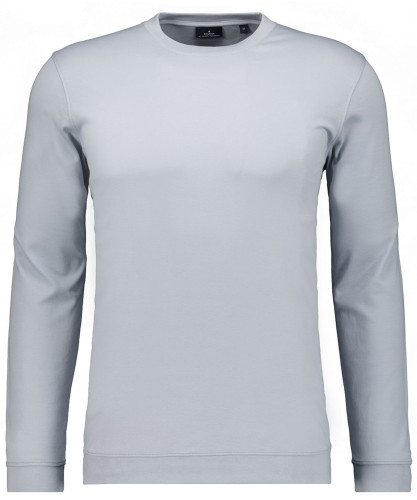Round neck long sleeve with bottom rib Silver-024